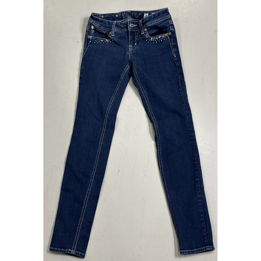 Miss Me Jegging Skinny Leg Stretch Denim Jeans Size 26 Embellished Bling